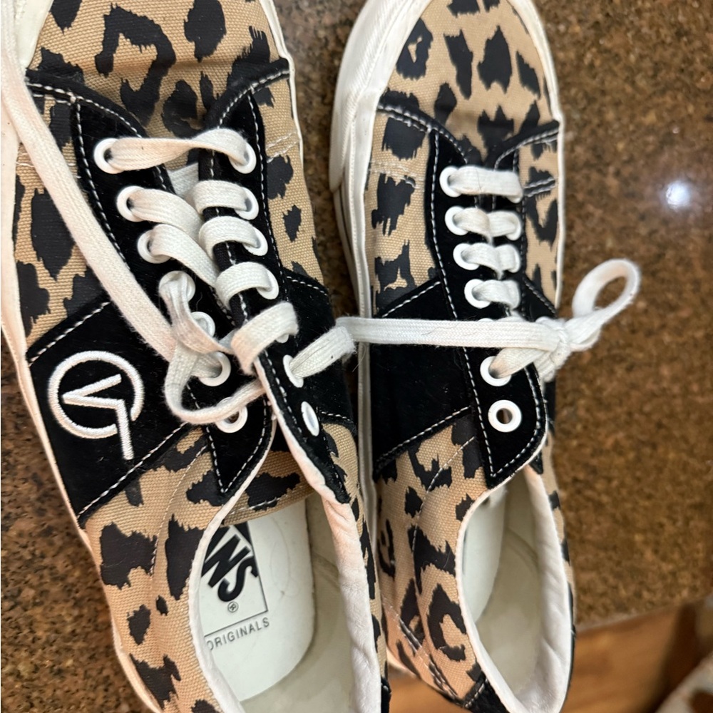 Leopard Print Canvas Sneakers